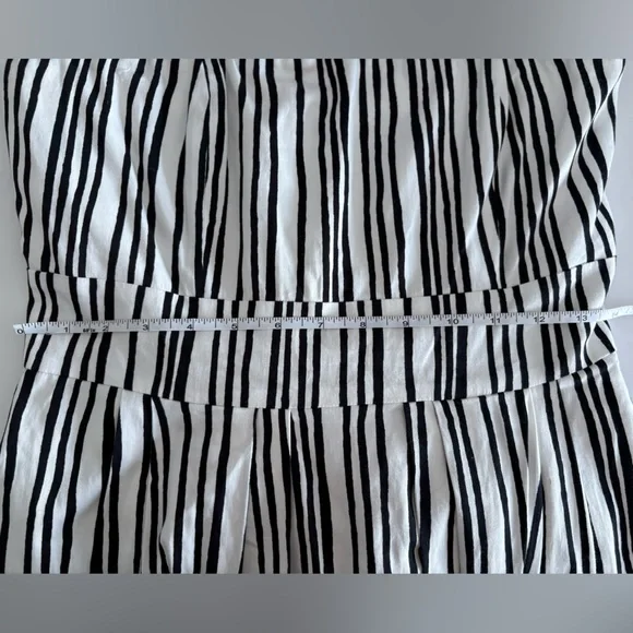 Club Monaco Aviva Strapless Black White Stripe Midi Dress NWT - Picture 12 of 13